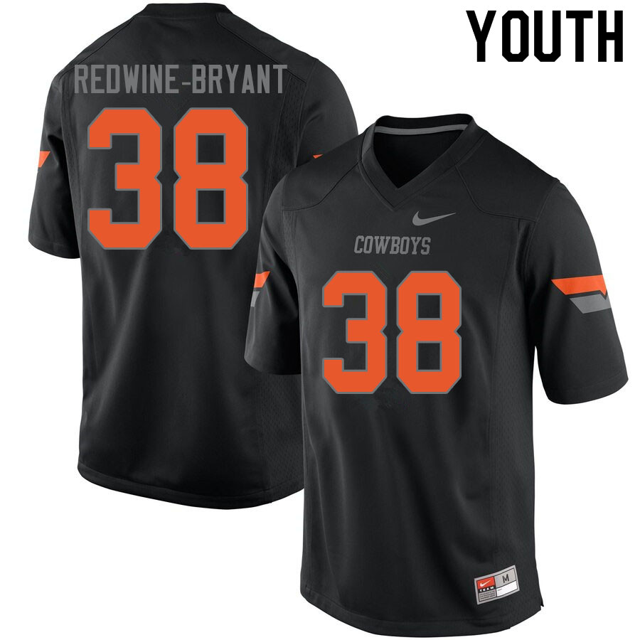 Youth #38 Philip Redwine-Bryant Oklahoma State Cowboys College Football Jerseys Sale-Black - Click Image to Close